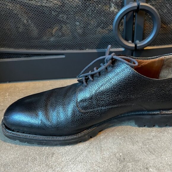 Joseph Abboud Benchmade in Italy Pebbled Black Leather Brogues main image 4